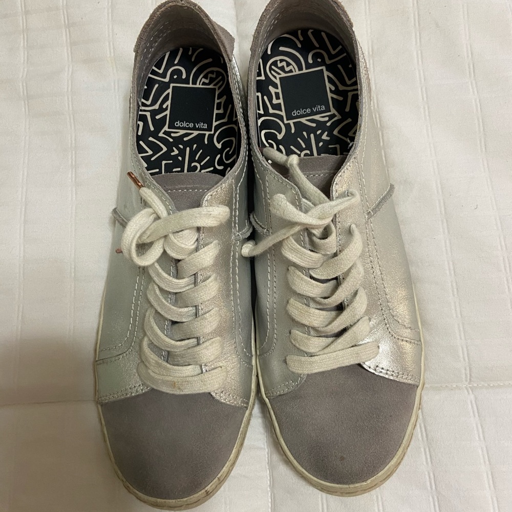 Dolce Vita silver sneakers